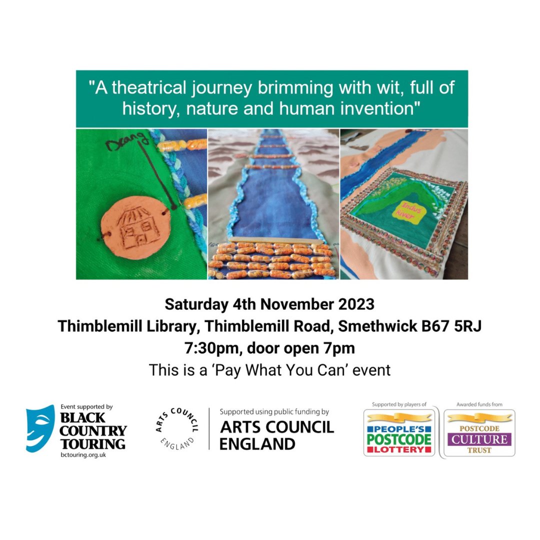 Bearwood Community Hub 🧡 (@bearwoodhub) on Twitter photo We have beautiful, pay what you can, theatre at Thimblemill Library on Saturday! The Hub, <a href="/BCT_Touring/">Black Country Touring</a> and <a href="/stanscafe/">Stan's Cafe</a> present River Tours - The Indus. Book here if you want to come (including free tickets): bookwhen.com/bctouring/e/ev… Starts at 7.30pm.
#bearwood #smethwick We have beautiful, pay what you can, theatre at Thimblemill Library on Saturday! The Hub, <a href="/BCT_Touring/">Black Country Touring</a> and <a href="/stanscafe/">Stan's Cafe</a> present River Tours - The Indus. Book here if you want to come (including free tickets): bookwhen.com/bctouring/e/ev… Starts at 7.30pm.
#bearwood #smethwick