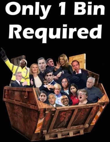 This #FollowBackFriday the #CovidInquiry has highlighted that we need one, huge skip in which to dump this #ToriesUnfitToGovern rabble🗑️
If you agree I want to follow you.  
Like, retweet & follow for a #FollowBack #ToriesOut484 #SevenBinsSunak