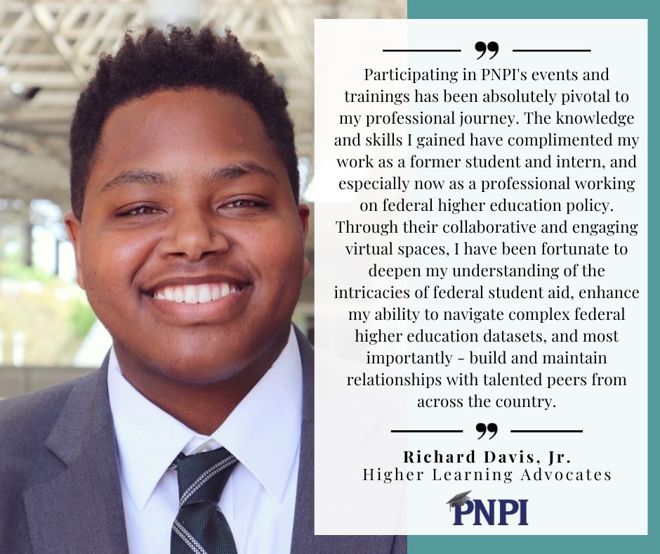 TOMORROW at our 2023 Alumni Symposium, we’ll highlight members of the PNPI Alumni Network like Richard Davis, Jr.! Register for the Symposium today. ow.ly/7Noc50Q3spb See you tomorrow!
