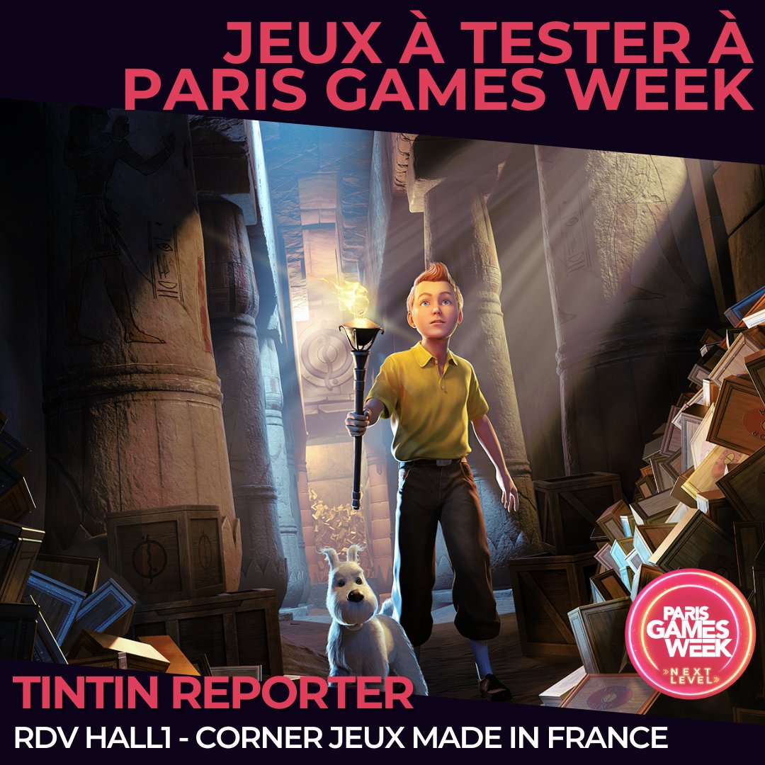 Microids_off's tweet photo. 📢 Le saviez-vous ? De nombreux jeux vous attendent sur notre stand à @ParisGamesWeek !

Venez tester en avant-première Tintin Reporter : Les Cigares du Pharaon, Goldorak : Le Festin des Loups, Astérix &amp; Obélix : Baffez les tous ! 2 et Flashback 2 ! #PGWRestart #PGW https://t.co/HhSMRIw1rd