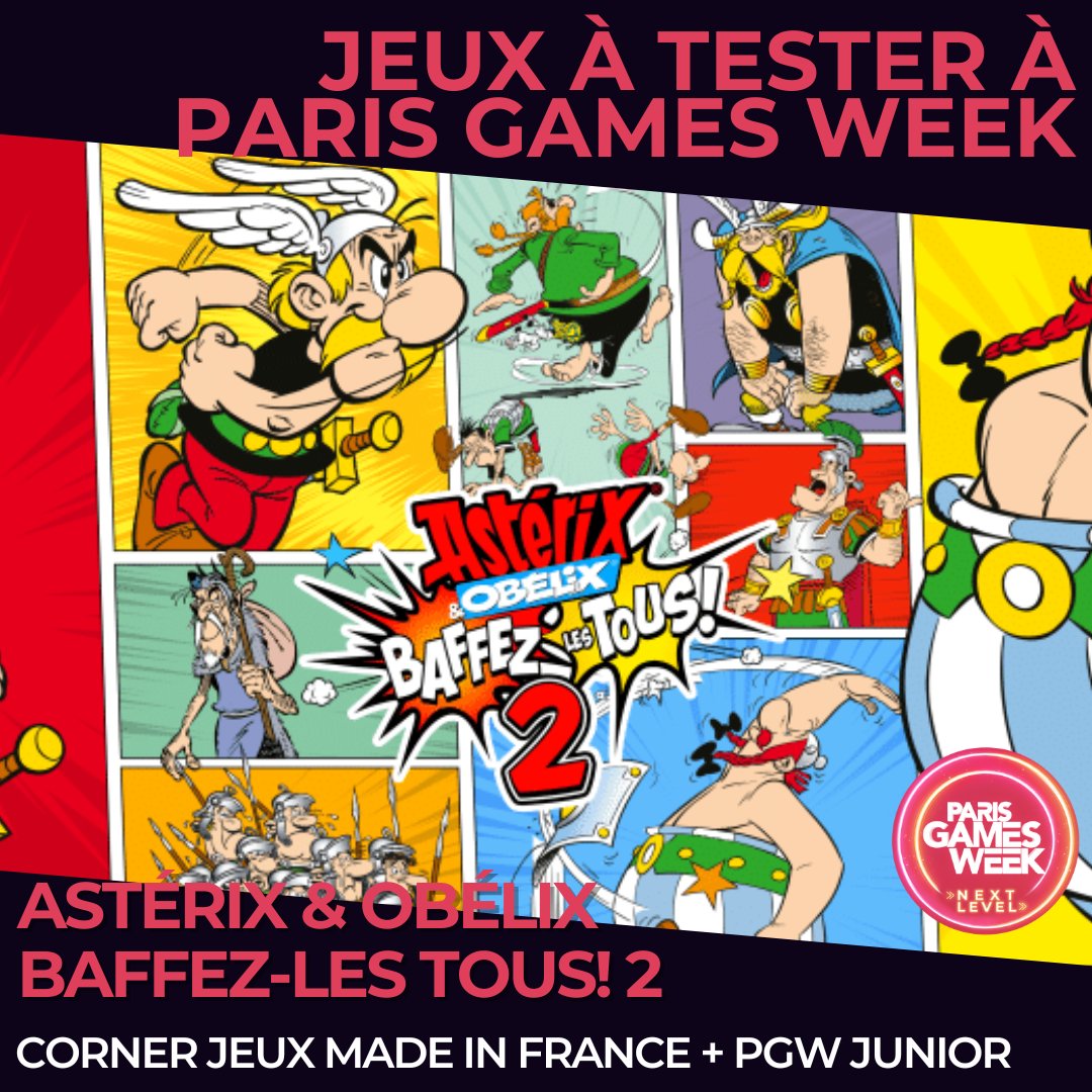 Microids_off's tweet photo. 📢 Le saviez-vous ? De nombreux jeux vous attendent sur notre stand à @ParisGamesWeek !

Venez tester en avant-première Tintin Reporter : Les Cigares du Pharaon, Goldorak : Le Festin des Loups, Astérix &amp; Obélix : Baffez les tous ! 2 et Flashback 2 ! #PGWRestart #PGW https://t.co/HhSMRIw1rd