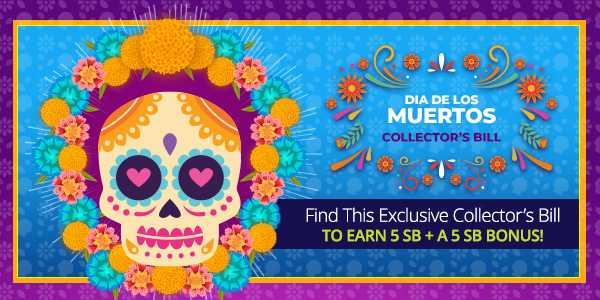 Search throughout the day to find our exclusive Día ia De Los Muertos Collector's Bill 💀 worth 5 SB + a 5 SB bonus!

Click the link below for your chance to win:

swagbucks.com/?f=55&t=w&p=1&…