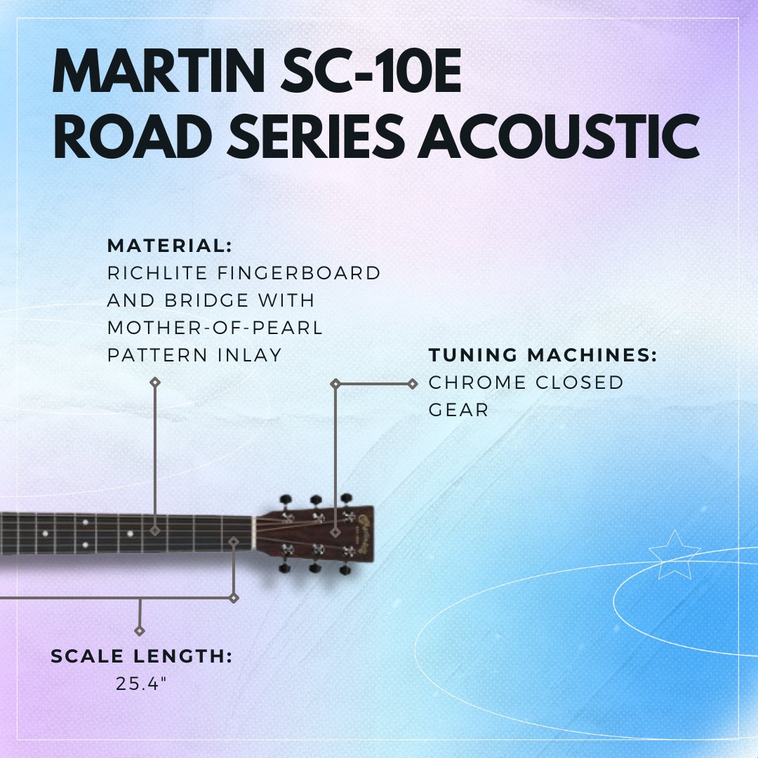 AmericanMusical's tweet photo. The @MartinGuitar SC-10E blurs the lines between acoustic and electric! 

This ultra-playable guitar features an asymmetrical body shape that makes this one of the most comfortable acoustics ever. 

#MartinGuitars #SC10E #AcousticElectric https://t.co/8TArAzIp1T