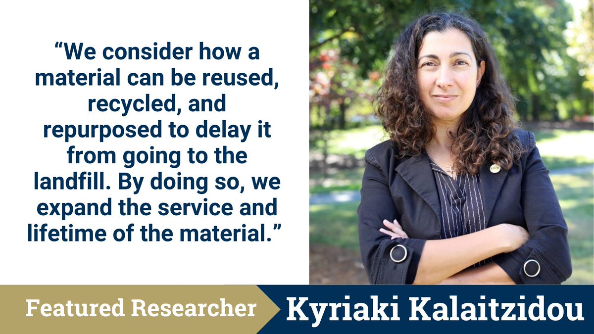 GaTechOTL's tweet photo. #FeaturedResearcher: Dr. Kyriaki Kalaitzidou focuses on manufacturing #polymericmaterials and structures (inc. #polymers and #polymercomposites) to develop energy-efficient products and processes using renewable materials and sustainable methods. 
https://t.co/Z5XckClwQP https://t.co/Q4rujqzwNR
