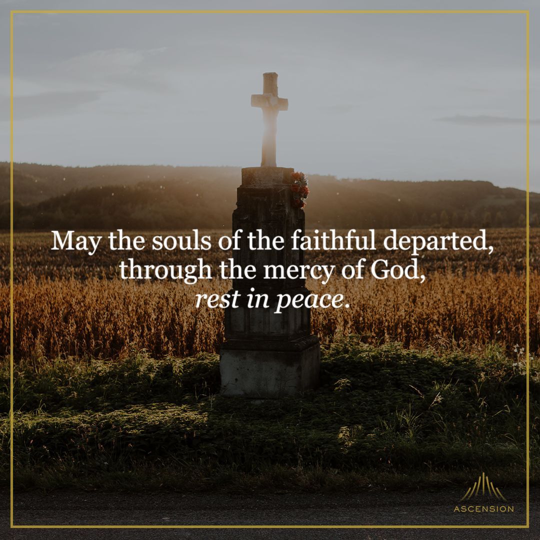 Today is All Souls Day, where we remember and pray for the those who have  passed away. May God grant them eternal rest in heaven. Share the names of  those loved ones, image size:1080x1080