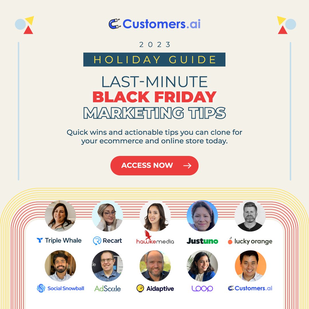 🚨🚨Your online store's #BlackFriday success is a click away! 🖱️ Download our #ebook today: customers.ai/r/holiday-guid…