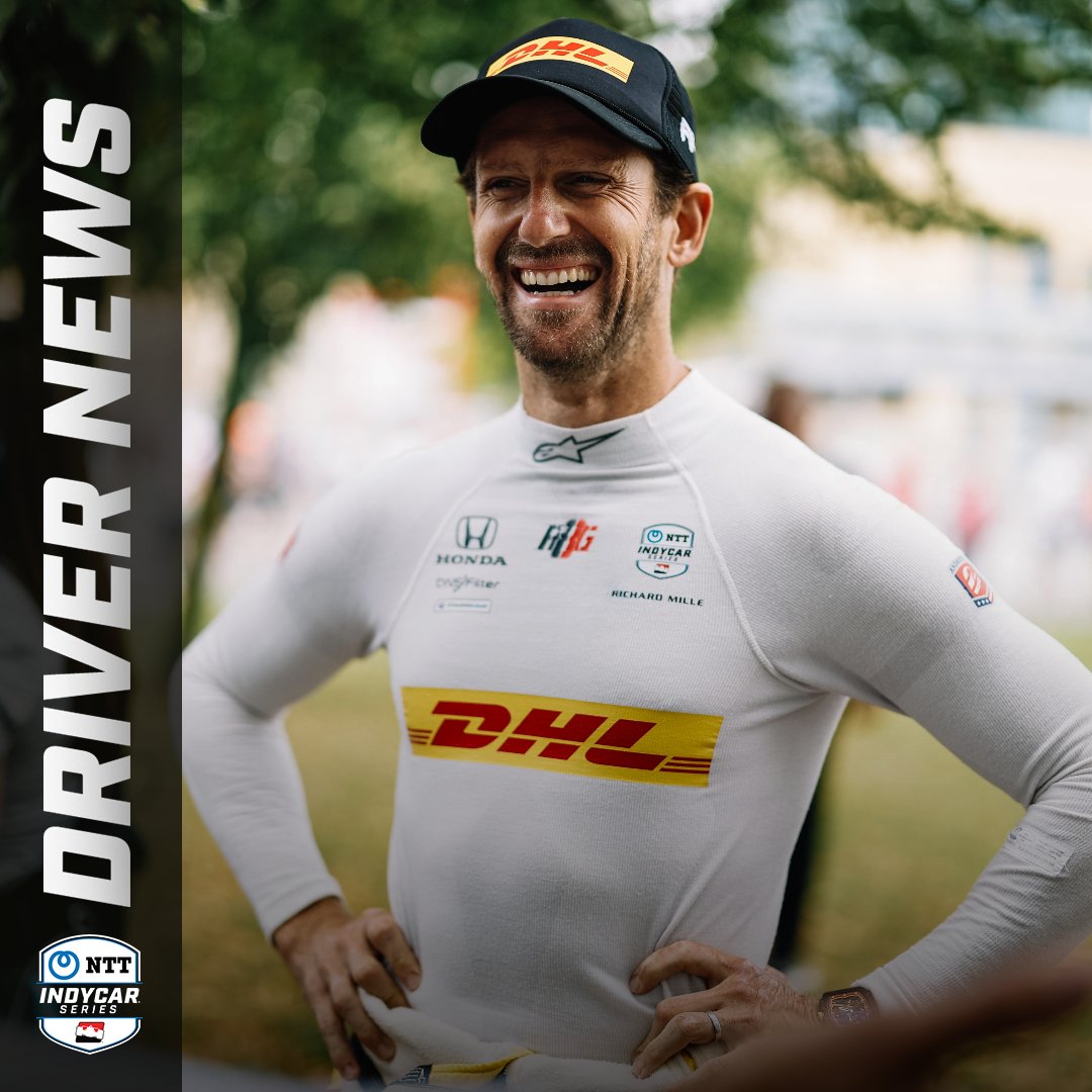 IndyCar's tweet photo. DRIVER NEWS: @RGrosjean will pilot the No. 77 for Juncos Hollinger Racing in 2024.

#INDYCAR // @juncoshollinger https://t.co/olo41hXkwq