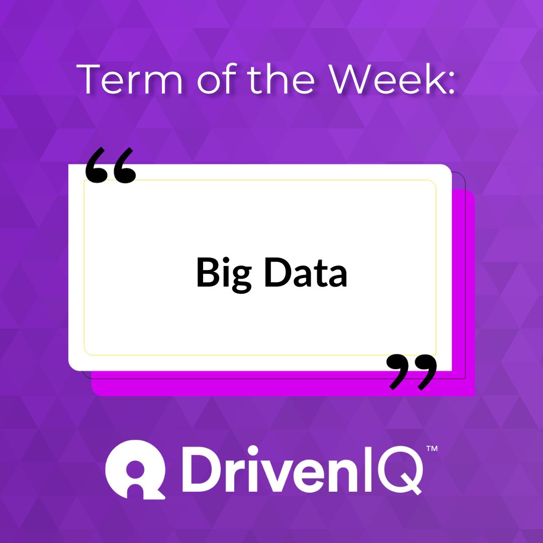 VisitIQ_'s tweet photo. It's time to dive into our latest data-related #termoftheweek:
Big Data - Refers to data that is so large, fast or complex that itβs difficult or impossible to process using traditional methods yet growing exponentially with time.
About #DrivenIQ:Β https://t.co/HABICUS0X1 https://t.co/lXi52AWCF8