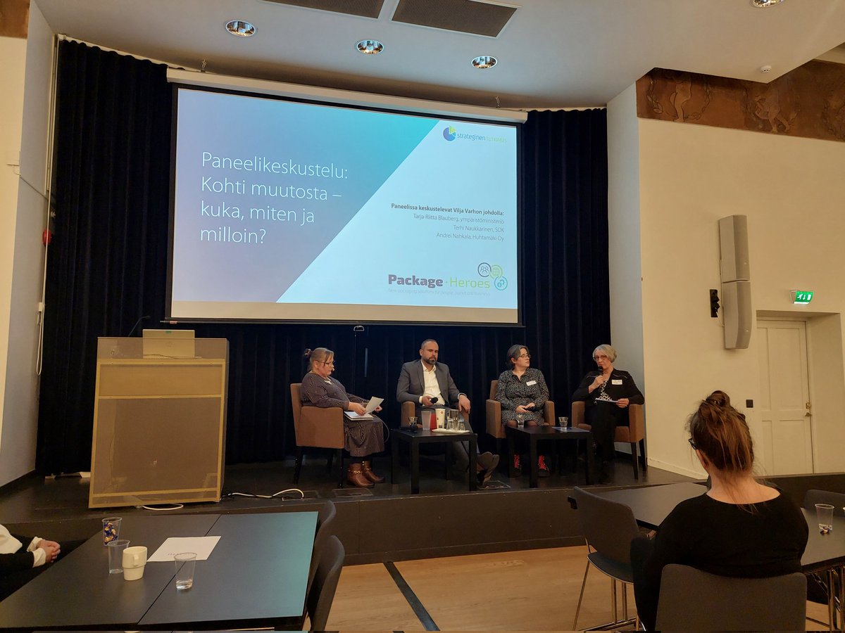 Tarja-Riitta Blauberg <a href="/yministerio/">Ympäristöministeriö</a>  peräänkuuluttaa luotettavien #lca  arviointien tekoa kun pohditaan milloin uudelleenkäytettävä tai kertakäyttöinen pakkaus on parempi. Tämä on juuri ollut haasteena #ppwr kanssa. Ei montaa iso 14040/14044 mukaista tutkimusta. #packageheroes