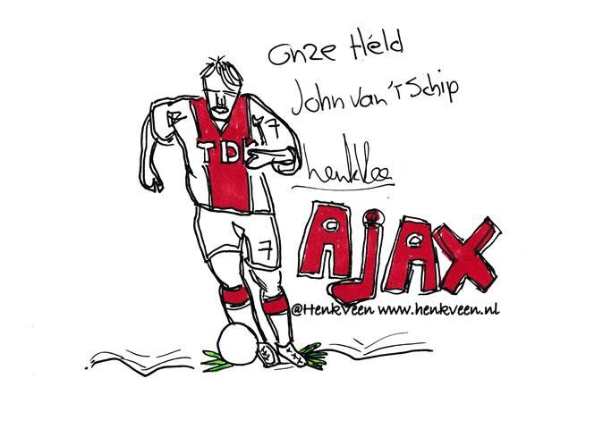 AjaxFanzoneNL's tweet photo. Voorspel de juiste eindstand van #AJAvol en WIN deze originele tekening van @henkveen! Mention en volg ons beide en RETWEET! #AJAX https://t.co/tbM2IHe6r7