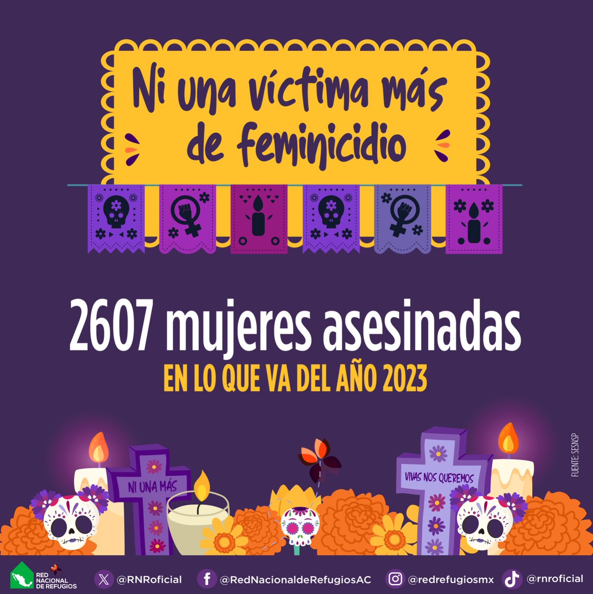 🚨Los feminicidios✝️ NO deben ser una tradición

💜🖤Acompañamos la lucha y digna rabia de madres y familiares que buscan justicia por las niñas, adolescentes y mujeres a quienes las violencias machistas les arrebataron la vida🕯️🏵️
#NiUnaMás #NiUnaMenos
#VivasNosQueremos