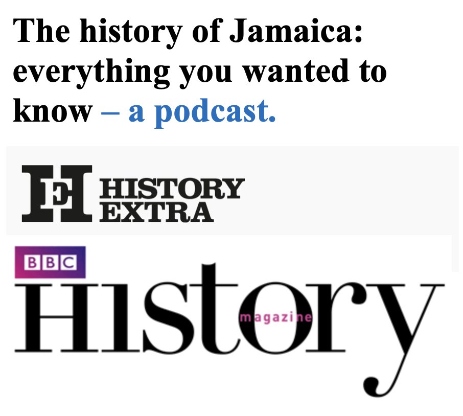 I had lots of fun on the BBC podcast  "HistoryExtra".   I was responding to questions sent in by listeners  about the history of Jamaica.  #caribbeanhistory