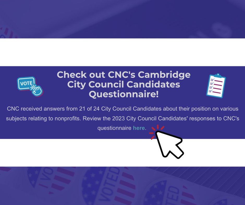 Cambridge Nonprofit Coalition on X: 🗳️ Before you head to the