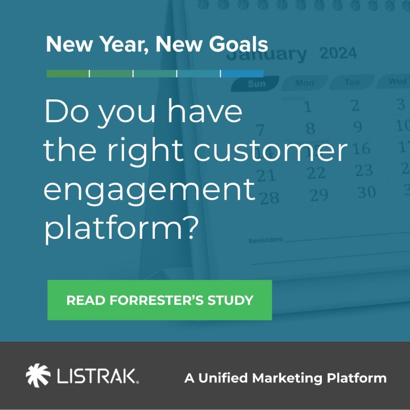 Listrak's tweet photo. 2024 is a new year! How will you achieve your ecommerce marketing goals? Listrak’s customer engagement platform can help you drive revenue and reduce spend.