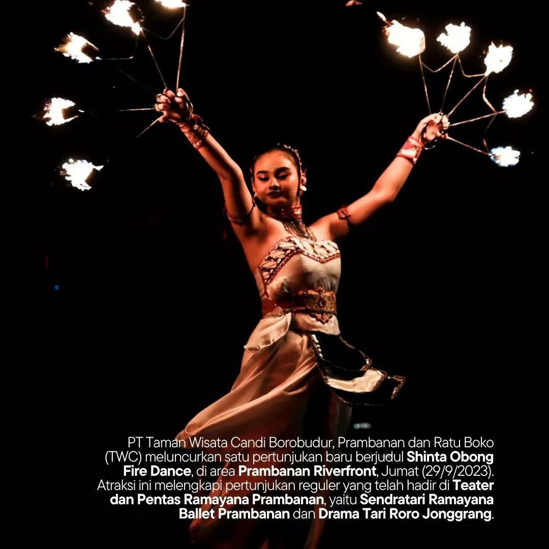 BUMN_BKL_Rapi's tweet image. #SobatIndonesia

PT Taman Wisata Candi Borobudur, Prambanan dan Ratu Boko meluncurkan pertunjukan baru berjudul Shinta Obong Fire Dance di area Prambanan Riverfront. 

#ShintaObong
#FireDance
#Prambanan
#PrambananTemple 
#HeritageinHarmony
#borobudurpark
#twcmedia