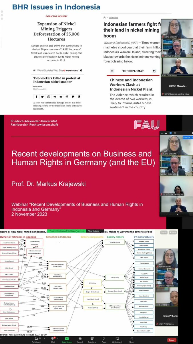 Uncovering the new Indonesia's Presidential Decree on the National Strategy on BHR and the German Supply Chain Act in the nickel industry. Together with @KrajewskiMarkus <a href="/indriaswati_ds/">Indri DS</a> <a href="/AndiMuttq/">Andi Muttaqien</a> <a href="/iprihandono/">Iman Prihandono</a> <a href="/ipp_atmajaya/">Atma Jaya Institute of Public Policy (AJIPP)</a> thx for the insightful discussion! #bizHR #bhr