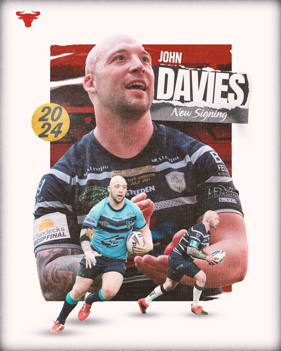 OfficialBullsRL's tweet image. 🤩 | Bradford Bulls are delighted to announce the signing of experienced back row forward @JohnDavies2491 on a deal until the end of the 2024 season!

🤝 | With thanks to @bulls_squad!

📖 | Read:- bit.ly/JohnDaviesSigns