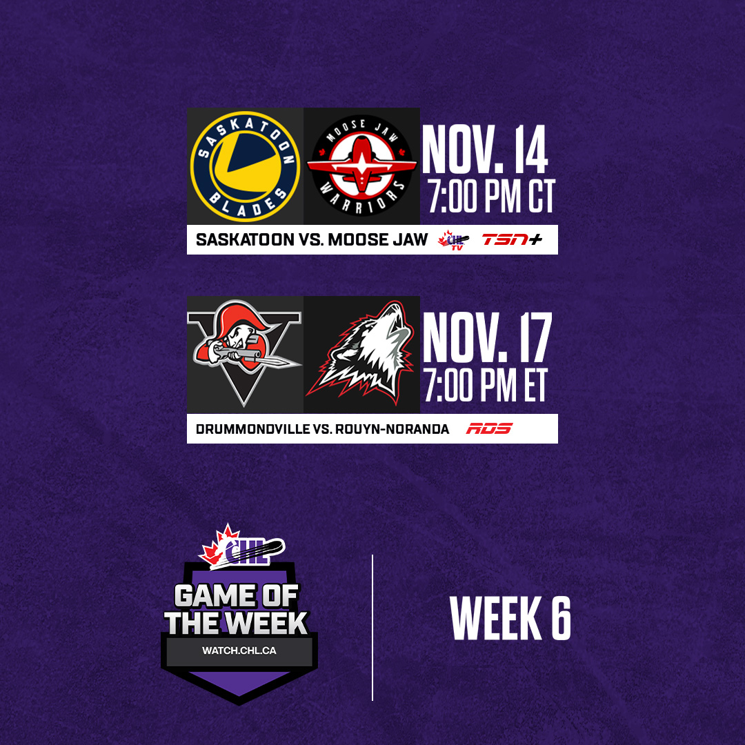 CHLHockey's tweet photo. 🗓️ November's #CHLGOTW schedule is here!
📺💻📱 https://t.co/E0Cl58T8ou | #CHLTV