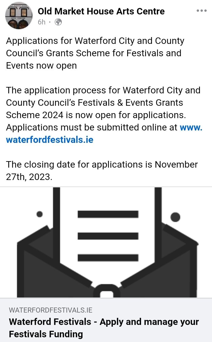 Need #arts #community #festival #funding from @WaterfordCounci ? Useful info has just been posted
#IrishArts #poetry #music #art #IrishLit #waterford #Deise