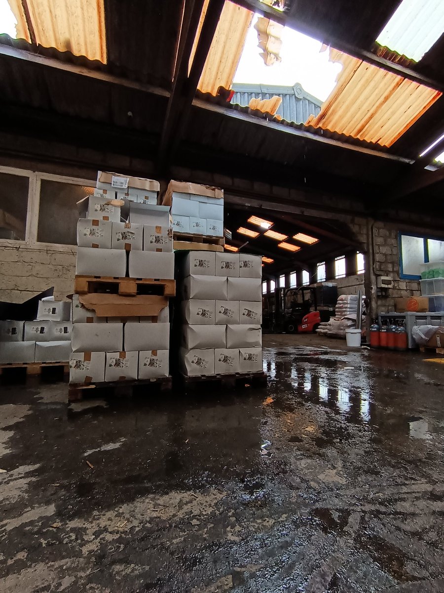 193 km/h enregistrés à la pointe Saint-Mathieu ! 

Circulation interdite ce matin !
Les livraisons du jour sont donc reportées, on essaiera d'assurer celles de demain 
On en profite pour créer des ouvertures et gagner en luminosité dans le bâtiment (+ quelques bricoles à prévoir)