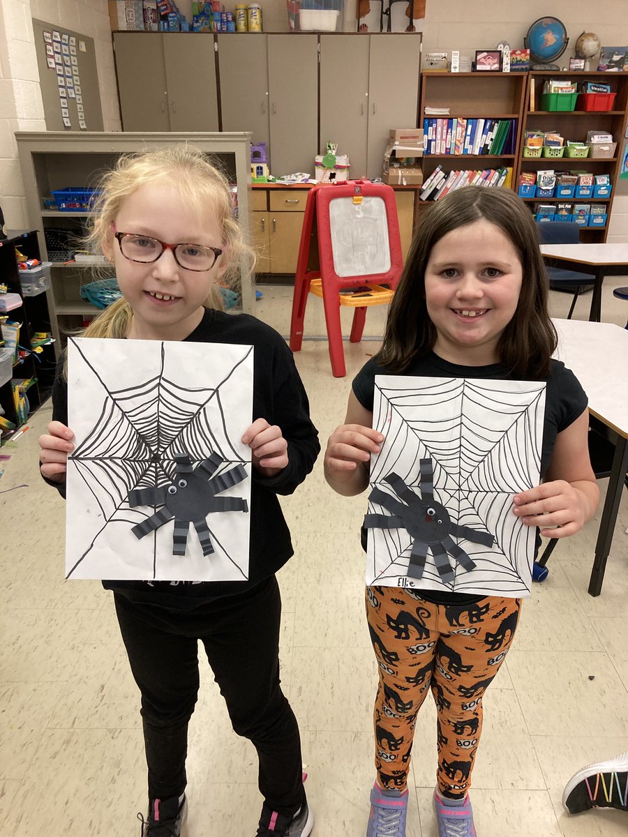 Halloween spiders with our little buddies.