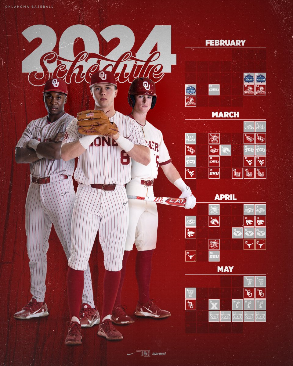 Oklahoma Baseball (@ou_baseball) on Twitter photo #๐๐๐๐๐๐ ๐จ๐๐๐ข๐๐ข๐๐ฅ๐ฅ๐ฒ ๐ซ๐๐ญ๐ฎ๐ซ๐ง๐ฌ ๐ข๐ง ๐
๐๐๐ซ๐ฎ๐๐ซ๐ฒ
See y'all at L. Dale Mitchell Park!
๐ ยป bit.ly/OUBSB24 
๐
 ยป bit.ly/OUbsb24sked
๐ ยป bit.ly/BSB24tix
#Sooners | #COMPETE #๐๐๐๐๐๐ ๐จ๐๐๐ข๐๐ข๐๐ฅ๐ฅ๐ฒ ๐ซ๐๐ญ๐ฎ๐ซ๐ง๐ฌ ๐ข๐ง ๐
๐๐๐ซ๐ฎ๐๐ซ๐ฒ
See y'all at L. Dale Mitchell Park!
๐ ยป bit.ly/OUBSB24 
๐
 ยป bit.ly/OUbsb24sked
๐ ยป bit.ly/BSB24tix
#Sooners | #COMPETE