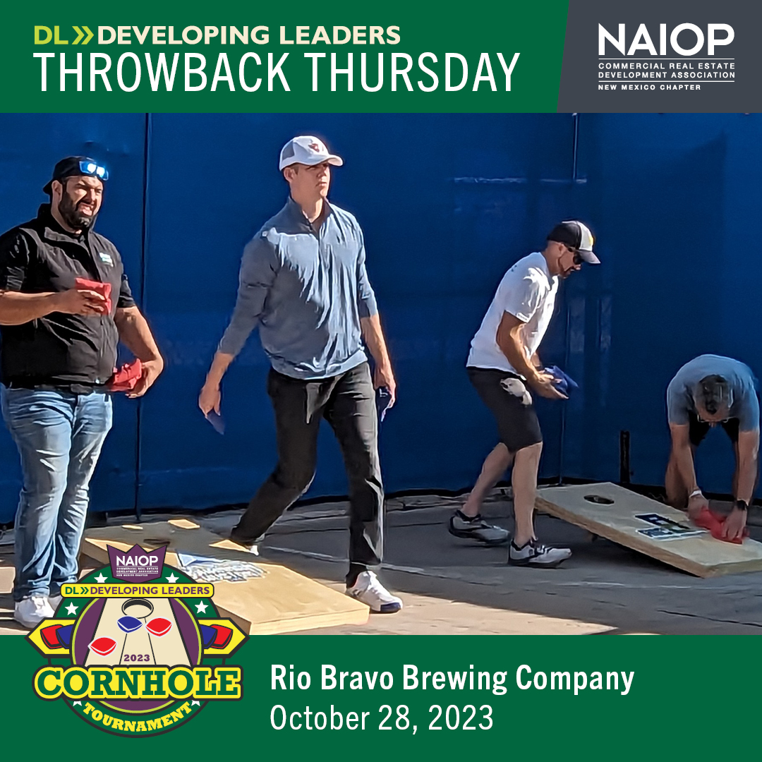 Throwback to our Developing Leaders Annual Cornhole Tournament! Thanks to everyone who joined us. Bank of Albuquerque took home the 1st Place trophy and Old Republic Title were the runners-up. We had a blast!

#DevelopingLeaders @NAIOPNM #Under35Professionals  #cornhole  #tbt