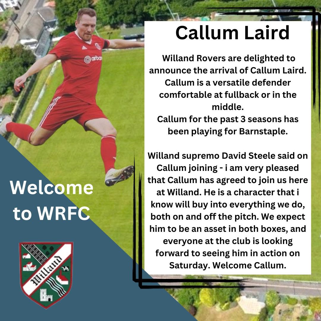 🅽🅴🆆 🆂🅸🅶🅽🅸🅽🅶 ✍️

Welcome to Willand Rovers <a href="/lairdy5/">Callum Laird</a>