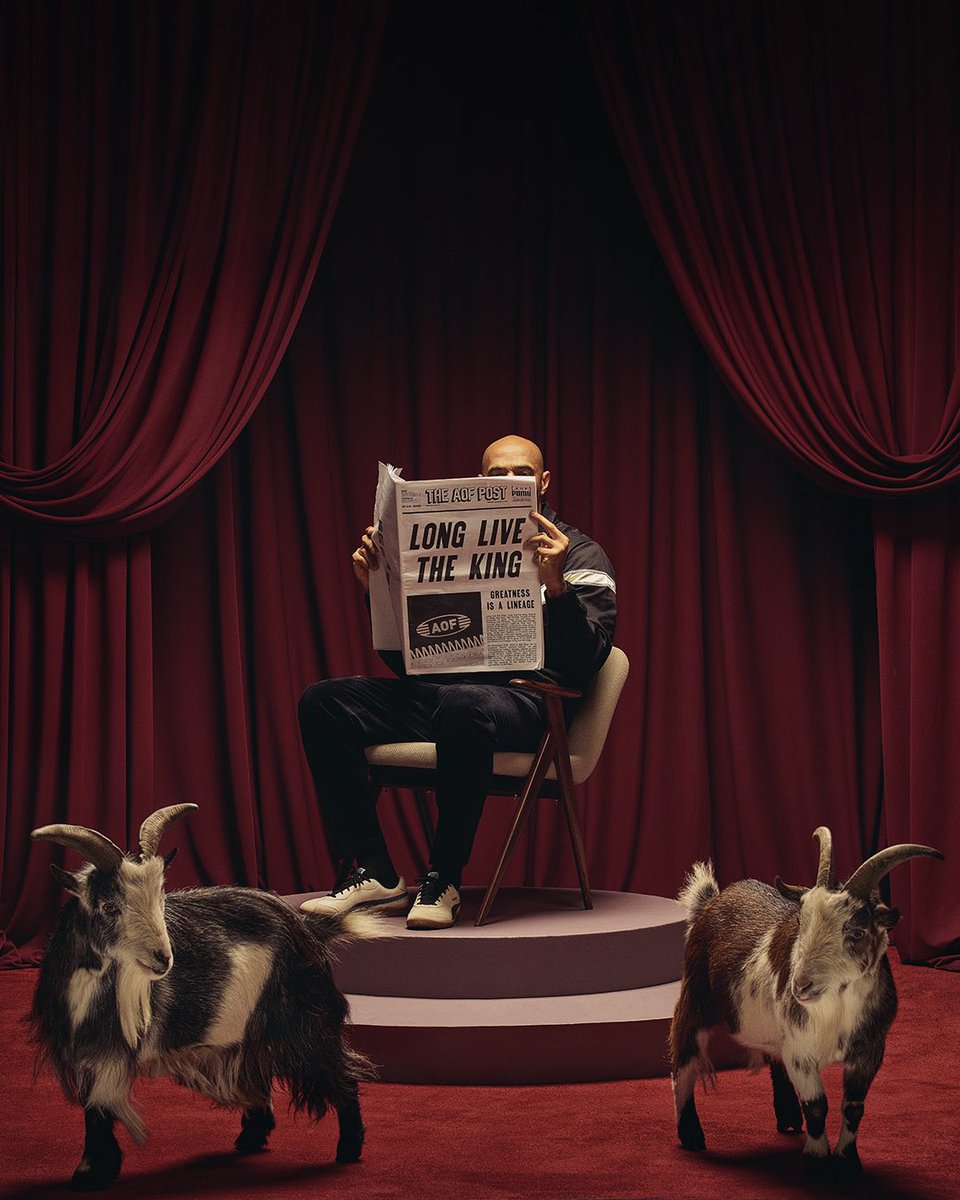 emilynkanga's tweet photo. What a privilege to photograph &amp; direct Thierry Henry for AOF x Puma King campaign. 

Greatness is a legacy that endures through generations. From watching Thierry on TV as a kid in Nigeria to working with him? This one has felt unreal. Thank you for being so gracious, Thierry. https://t.co/a8ukhr6TpH