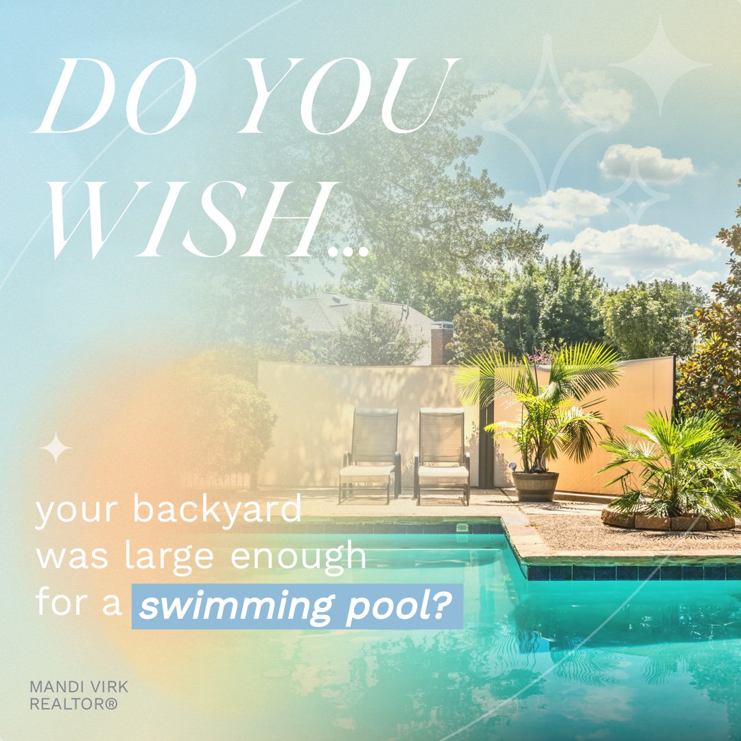 mandivirk's tweet photo. Don't worry, I can help you find the perfect house already with a pool or with a backyard large enough to design the pool of your dreams! So let me know what you are thinking about, and let's get started. #doyouwish #dreamhome #realestate #housegoals #instahome https://t.co/mhuOZtcMlJ