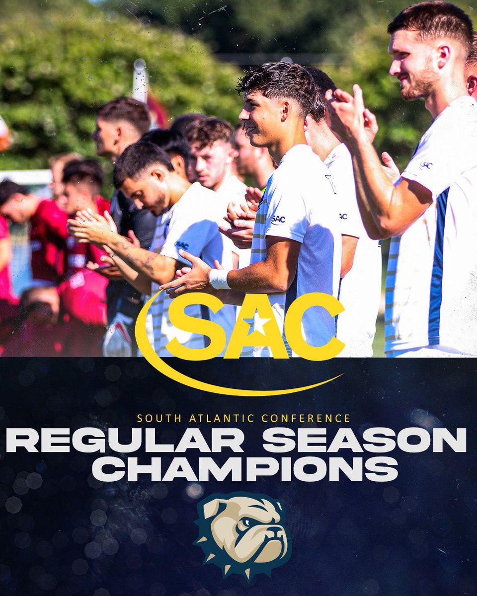 WU_Bulldogs's tweet photo. 🏆 DOGS. ON. TOP 🏆

@WingateSoccer is your regular season SAC champion, going 9-1-1 in league play! 

2nd straight regular season title; 6th in the last 10 years &amp; 10th in program history! 

#WUSOC has piled up 16 total conference championships in their history!

#OneDog https://t.co/OvqrQWzZue