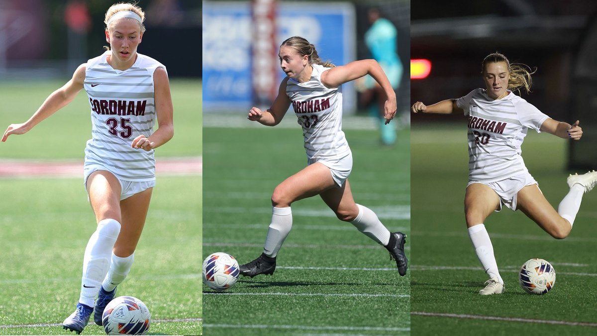 Congratulations to our trio of Lena, Riley & Caroline on their #A10WSOC Awards! #1More 📰: fordhamsports.com/news/2023/11/2…