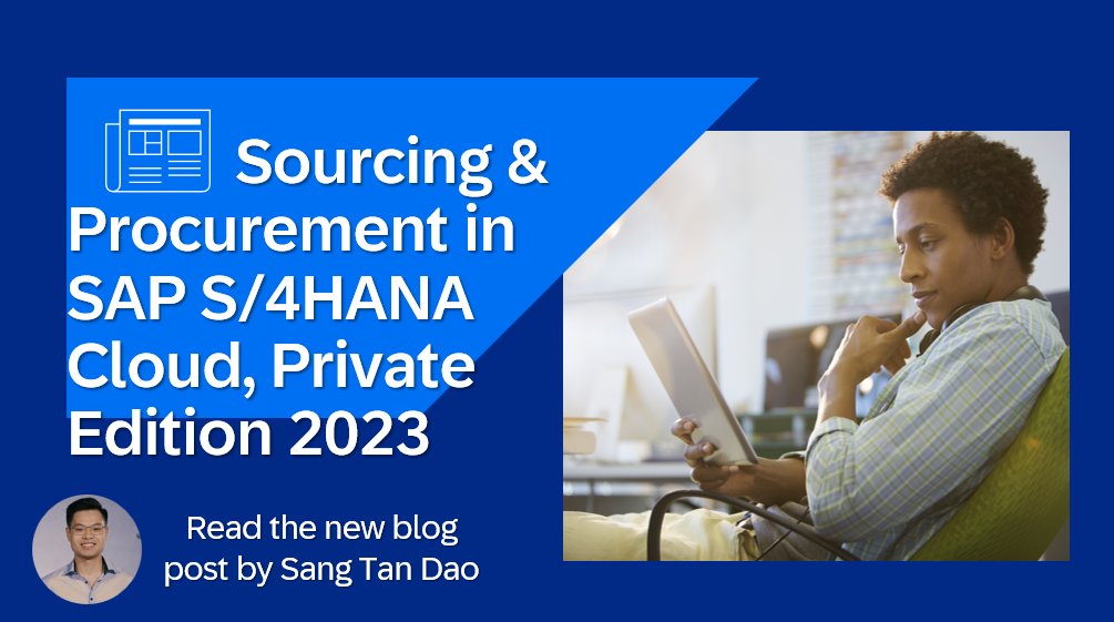 🤖 In the latest version of #Sourcing &amp; #Procurement in <a href="/SAP/">SAP</a> #S4HANA #Cloud, private edition, Sang Dao highlights how to enhance your business’s profitability when procuring goods and services. Learn more here!  <a href="/SAPCloudERP/">SAP Cloud ERP</a> 

imsap.co/6016uW8q4