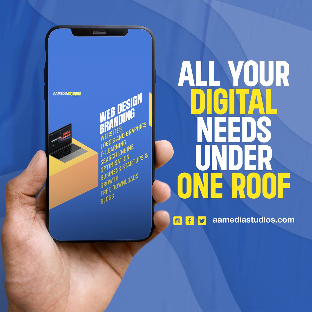 Need a new website, SEO,logo design, banner, flyer, graphics or other media based services?

Contact us at 
w : aamediastudios.com 
e : info@aamediastudios.com - bit.ly/2aH2W1q  !!!