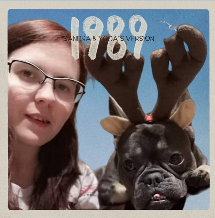Sanwit86's tweet photo. #1989TaylorsVersion 
1989 mine and Yoda's version 

#frenchbulldog #Frenchie #buldogfrancuski #selfie 

@taylornation13 https://t.co/MqjKcM9Gp0