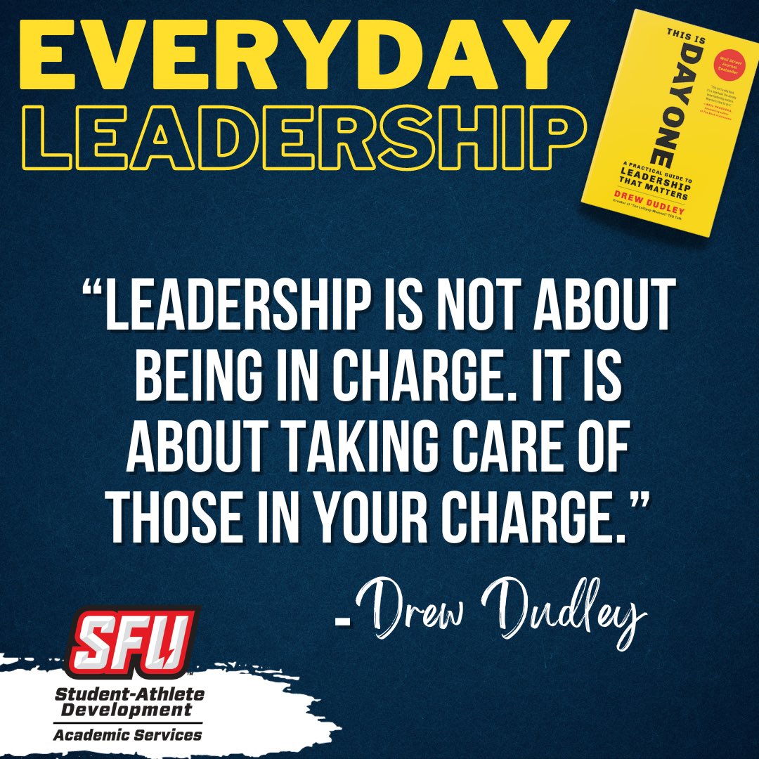 SFU_SADAS_FLI's tweet photo. Next week student-athletes in the GEN 101: Freshman Student-Athlete Experience course begin their final projects focusing on their values &amp; value-based leadership!

The project is based on the required book, #ThisIsDayOne by Drew Dudley…a great read &amp; learning tool! https://t.co/cGO4xUOk68