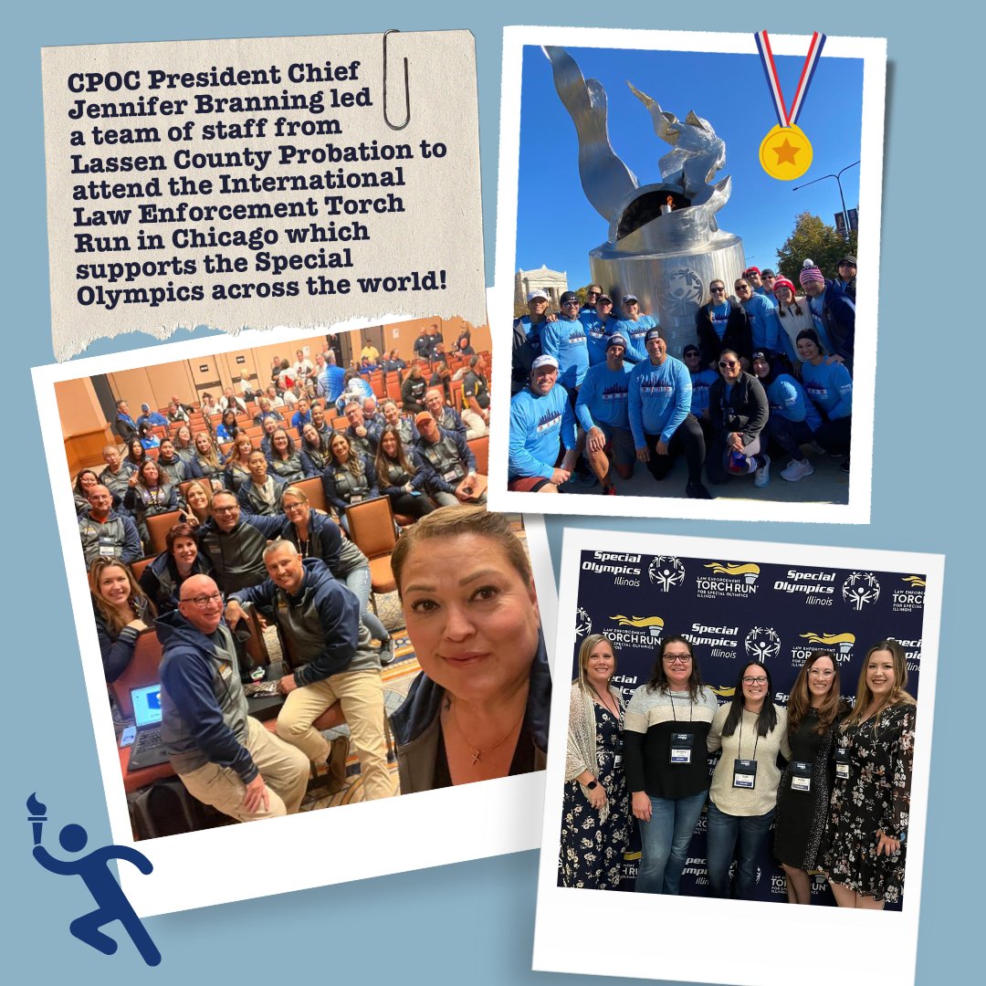 CAProbation's tweet photo. CPOC President Chief Branning & @lassenPRB are quite literally going the extra mile for #CAProbation! They attended @LETRforSO conference in Chicago to learn how to better champion acceptance & inclusion for people with intellectual disabilities within their community. #CAProbation is always finding new ways to break down barriers & strengthen communities.