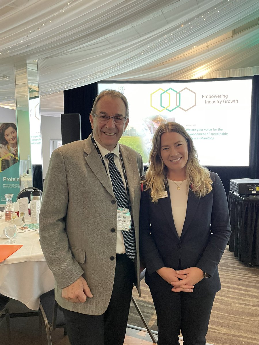 Pleased to meet our new Minister of Agriculture, Honourable <a href="/RonKostyshyn/">Ron Kostyshyn</a> at this mornings launch of ProteinMB!