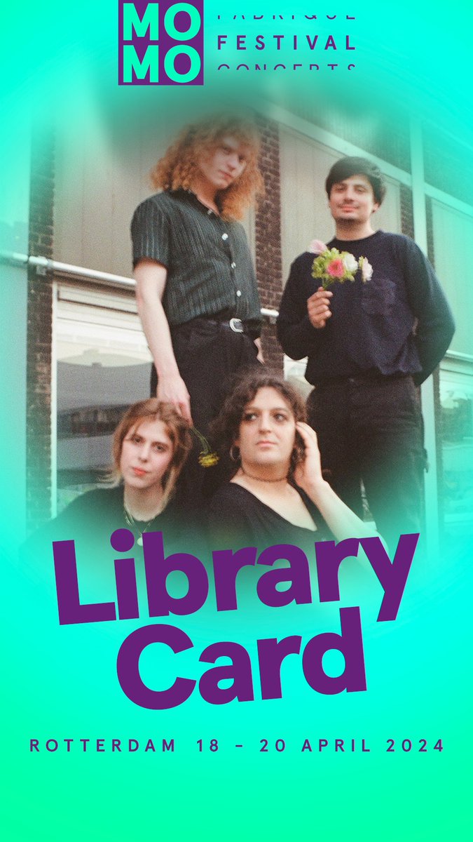 Another festival confirmation for Library Card (<a href="/thisislibcard/">Library Card</a>). The band will be playing <a href="/MotelMozaique/">Motel Mozaique</a> in April.