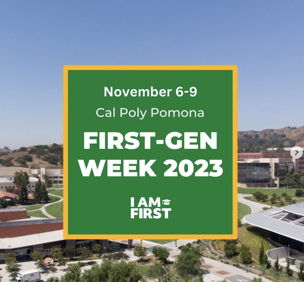 calpolypomona's tweet image. Broncos, get ready for First-Generation College Student Week, happening Nov 6-9! 🎉 

We have tons of in-person and online events planned to celebrate our first-gen students, faculty and staff. #IamFirst #WeAreCPP

Learn more: cpp.edu/studentsuccess…