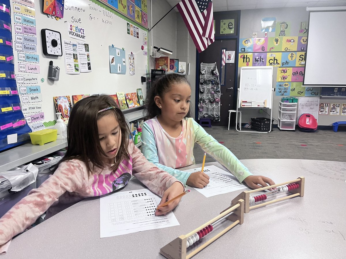 Using our number racks to solve our Bridges Hot Air Balloons that are hiding behind the clouds.  <a href="/HumbleISD_SWE/">Summerwood Elementary</a> <a href="/HumbleElemMath/">Humble ISD Elementary Math</a>