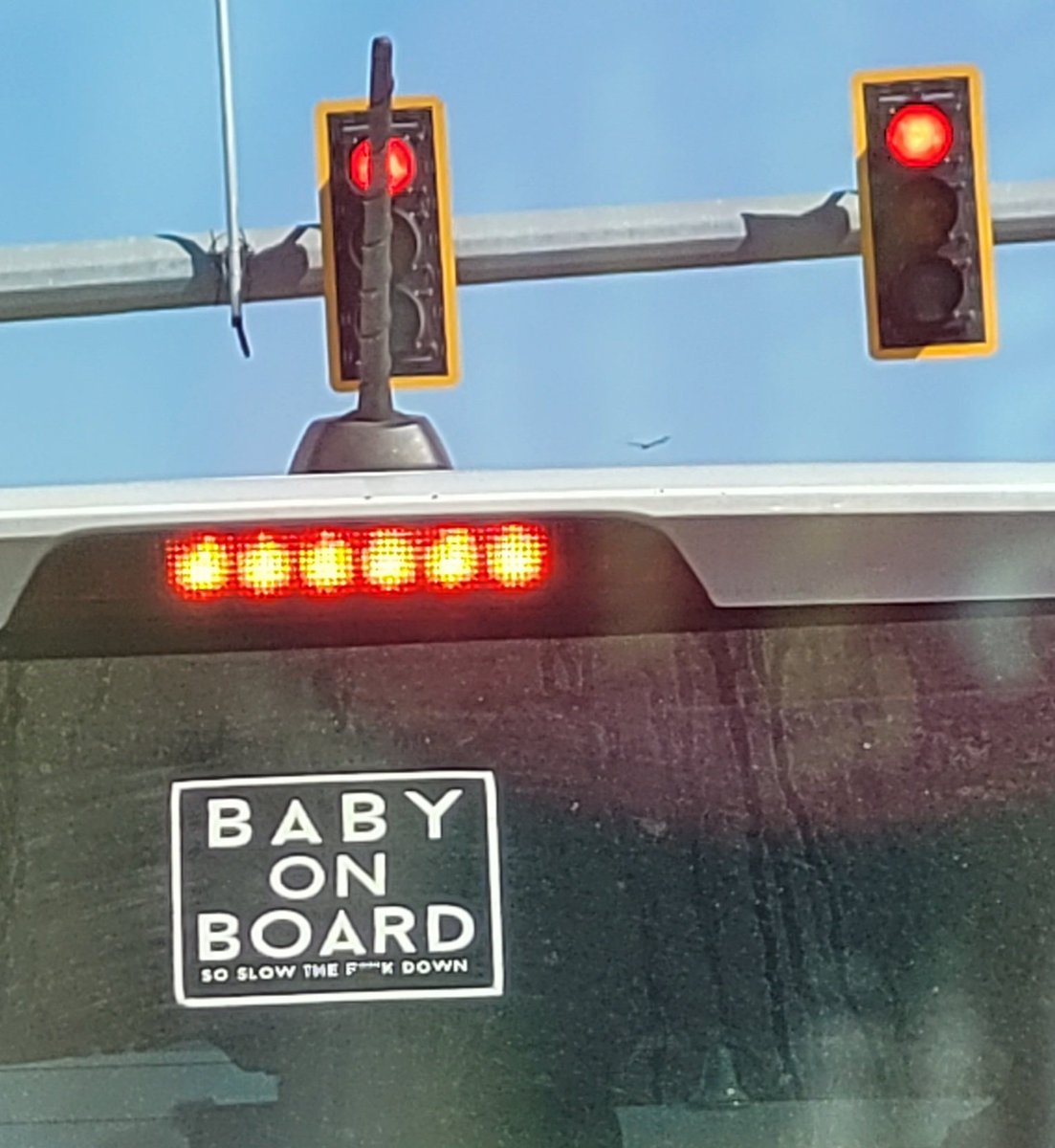 billeecox's tweet photo. I was #thinkingabout ramming #thiscar and #turningitinto an #explodingfireball until I saw #thissign whew! #thankgod https://t.co/8AZ1pGXCLT