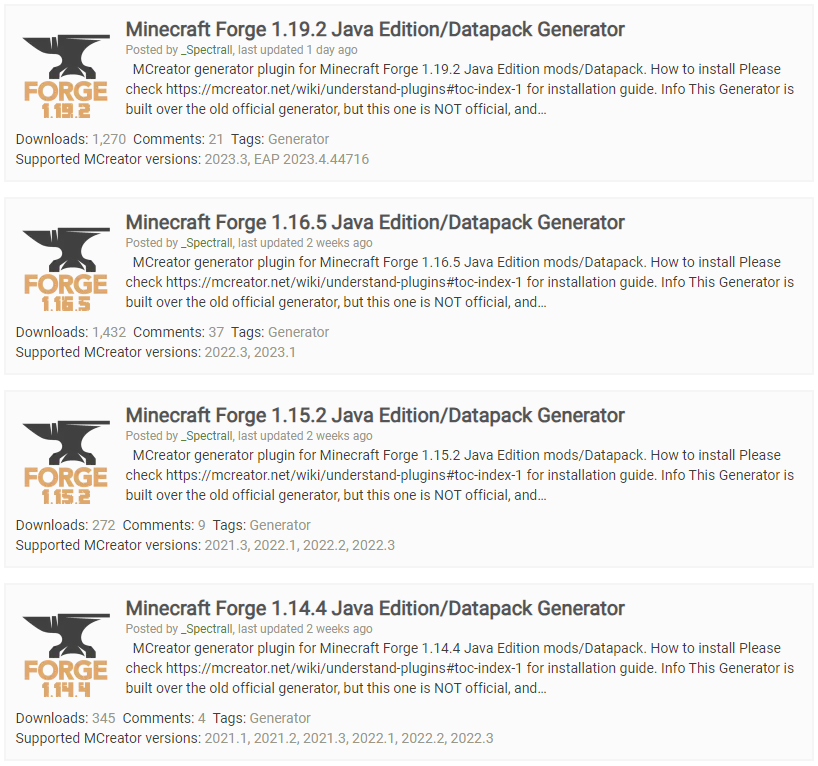 Minecraft Forge 1.16.5 Generator [For MCreator 2022.3]