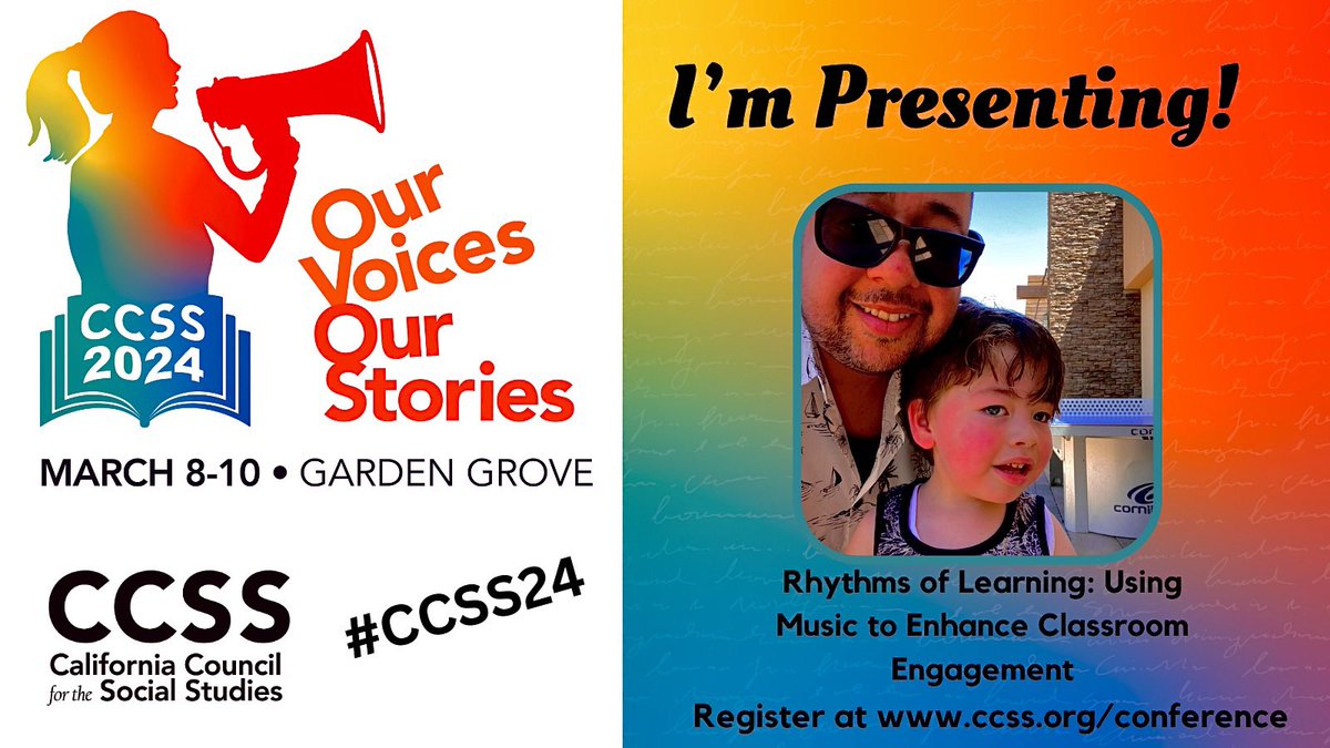 Excited to announce I will be presenting at this years California Council for the Social Studies conference. #ccss