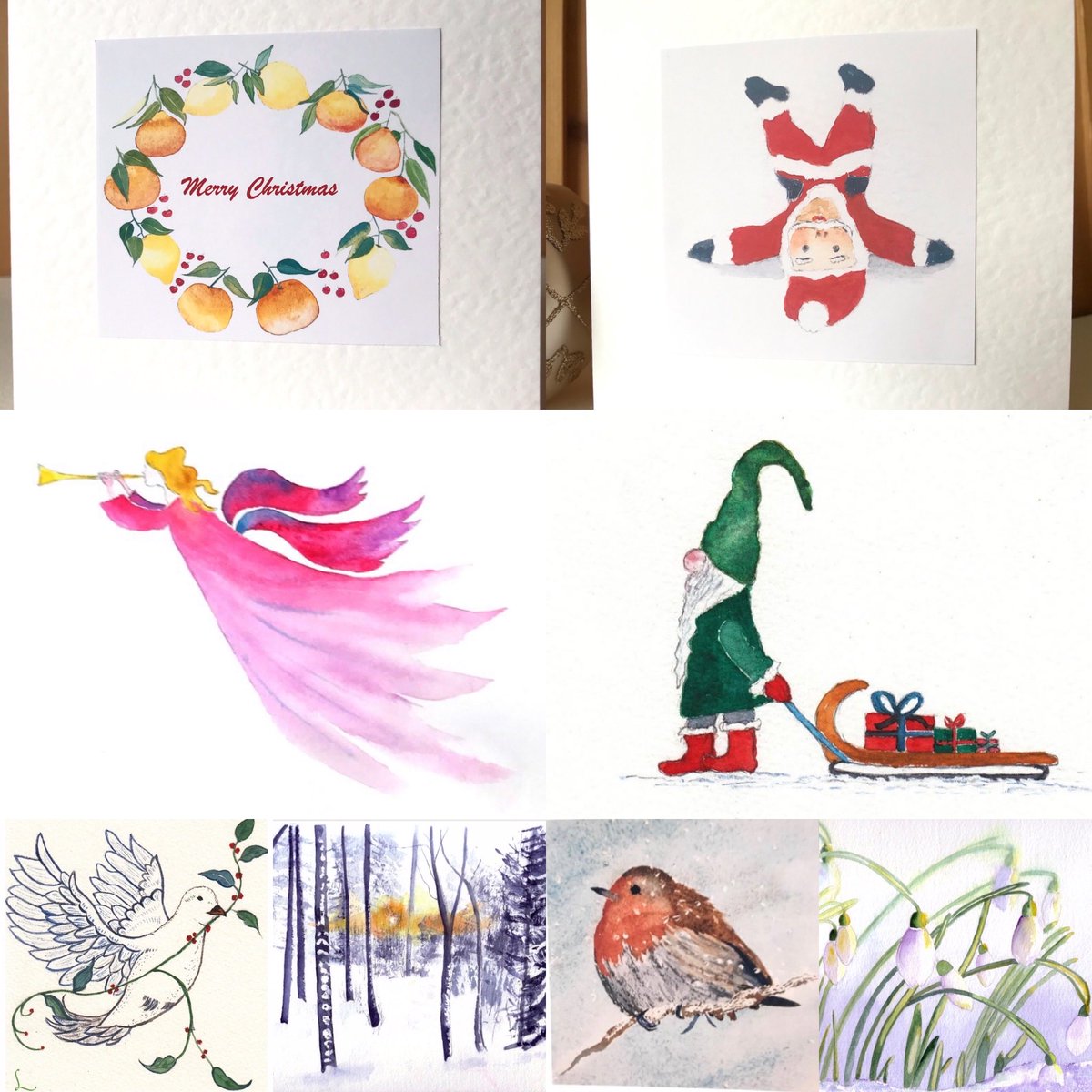 And this afternoon it’s been all about card making #womaninbizhour these are some of my designs do pop in to cardsbymormorjan.etsy.com to have a look at my whole range #MHHSBD #SMILEtt23 #craftbizhour ⁦@TheCraftersUK⁩