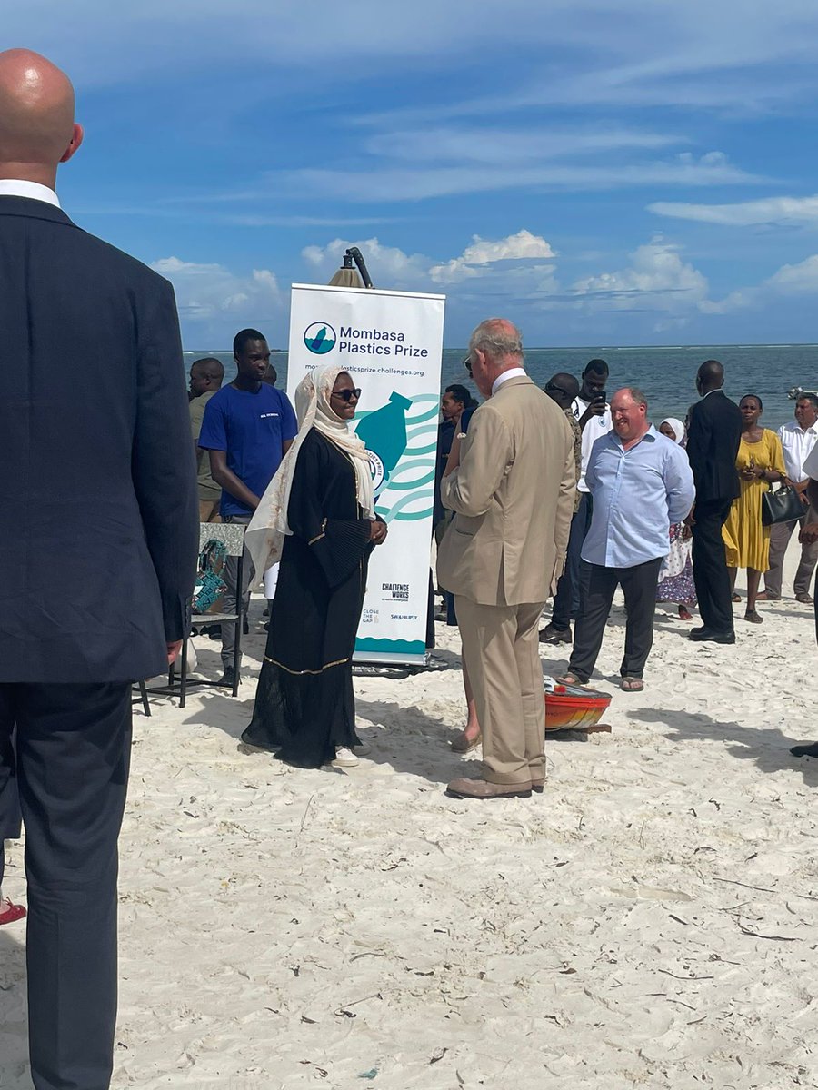 twendegreen's tweet photo. Today we had the privilege of meeting His Majesty King Charles III at Nyali Beach, Mombasa, an event hosted by the Mombasa Plastics Prize sponsored by Challenge Works . https://t.co/IrKnQOwBjs