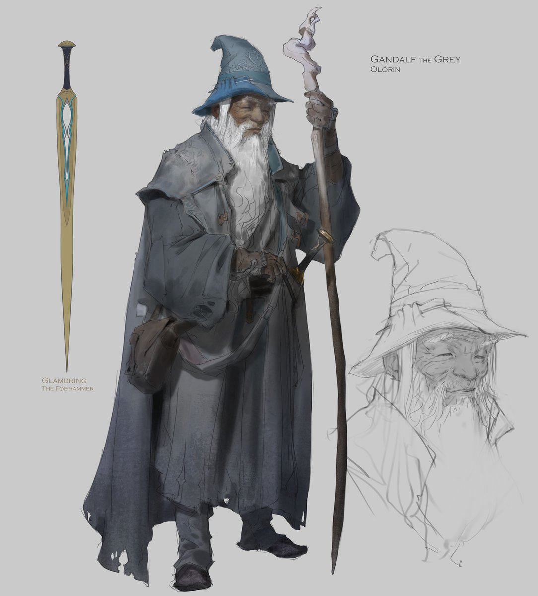 Way back in 2020 I worked with art director Ovidio Cartagena and Wizards of the Coast to create a new interpretation of The Lord of the Rings for a new Magic the gathering set. Here is my take on Gandalf the Grey #gandalf #mtglotr #magicthegathering