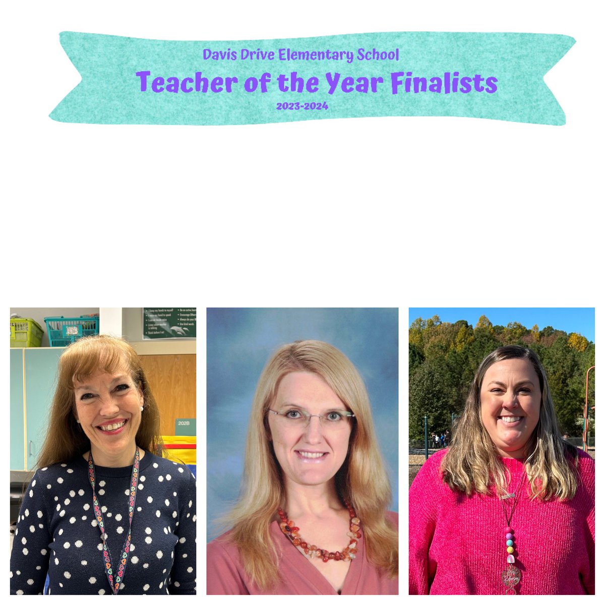 RozanneTodd's tweet photo. Congrats to the three amazing TOY finalists @DDEDolphins for the 23-24 school year! The Prize Patrol will be in the halls tomorrow morning! ๐๐@barbsf https://t.co/yc9b34gtxw