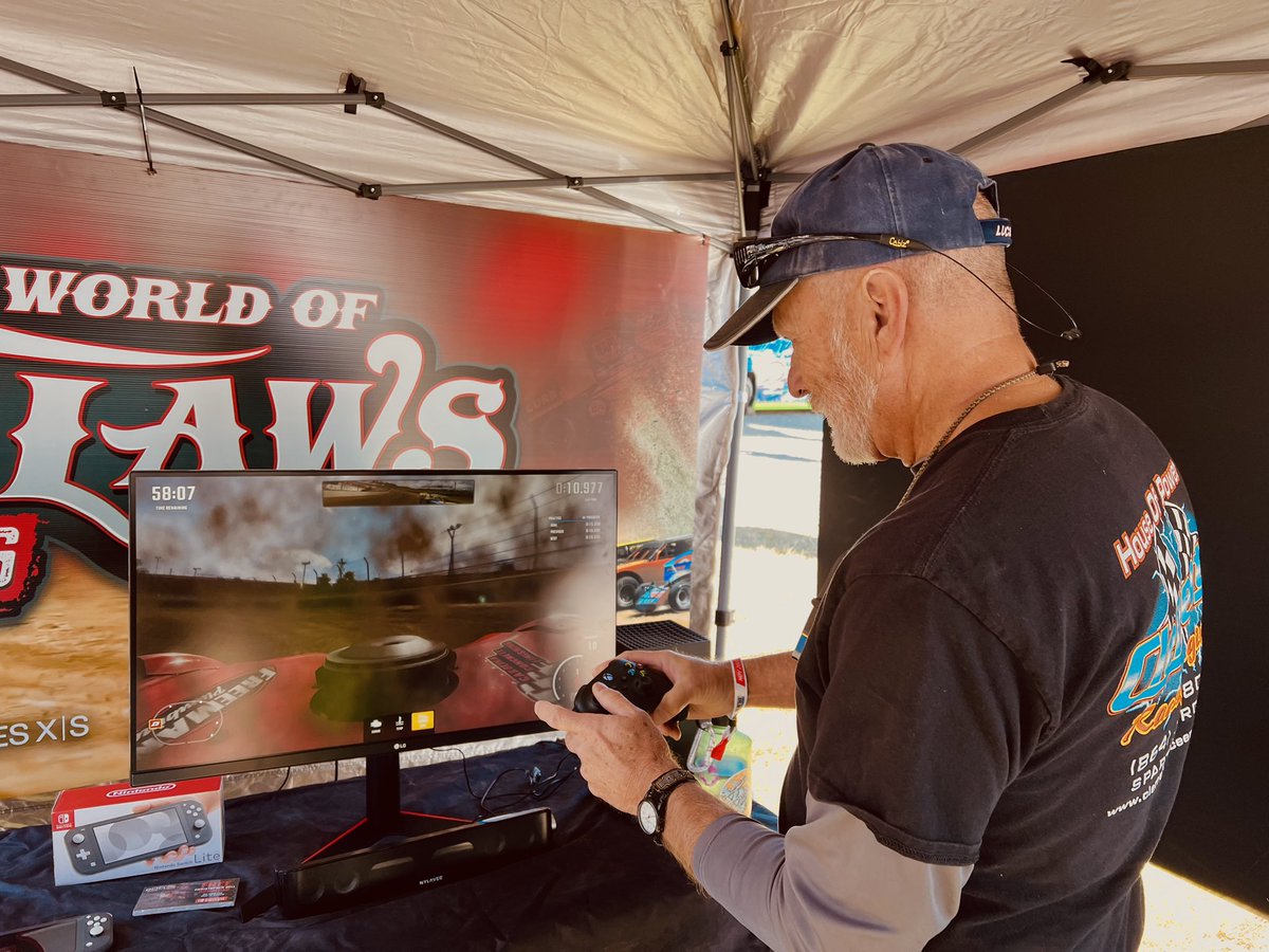 At Charlotte for the World Finals?? Come check out World of Outlaws: Dirt Racing and see if you’re as fast as the Outlaws!