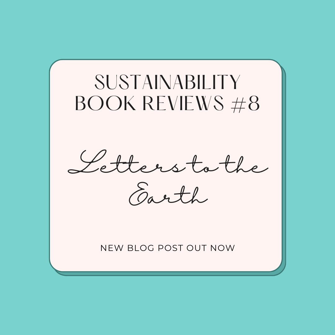 NEW BLOG POST: our 8th monthly sustainability book review! This month, Maz talks all about writing letters to the Earth! Read it here: blogs.canterbury.ac.uk/sustainability… #letterstotheearth #cccu